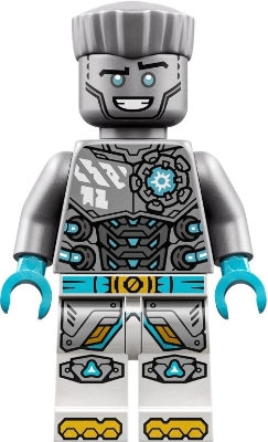 Source: BrickLink Zane - Dragons Rising, Flat Silver Torso, Smile
