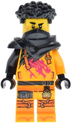 Source: BrickLink Arin - Shirt with Magenta Dragon, Hair, Shoulder Pads
