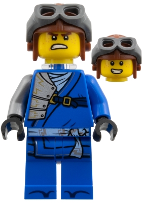 Source: BrickLink Jay ZX - Legacy, Aviator Cap, Neck Bracket