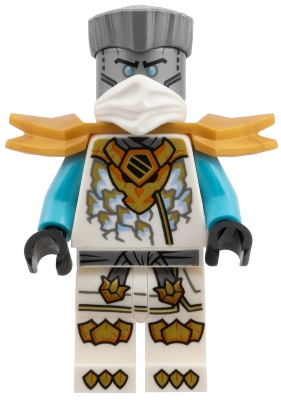 Source: BrickLink Zane - White Mask, Wide Pearl Gold Shoulder Armor