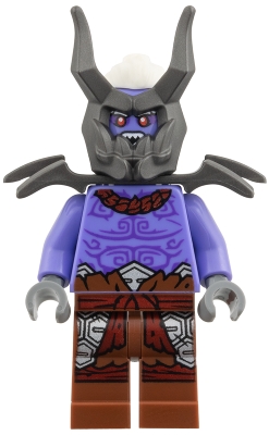 Oni Warrior - Blue Violet Torso, Reddish Brown Legs