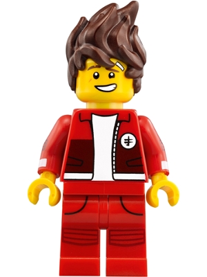 Kai - The LEGO Ninjago Movie, Hair, Red Legs and Jacket, Bandage on Forehead