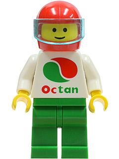 Octan - White Logo, Green Legs, Red Helmet, Trans-Light Blue Visor