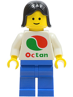 Octan - White Logo, Blue Legs, Black Female Hair