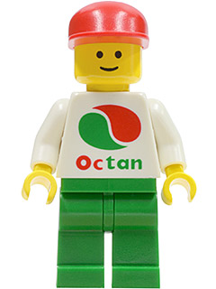 Octan - White Logo, Green Legs, Red Cap