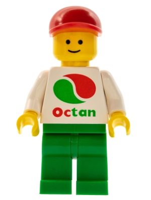Octan - White Logo, Green Legs, Red Cap Short Bill &#40;Reissue&#41;