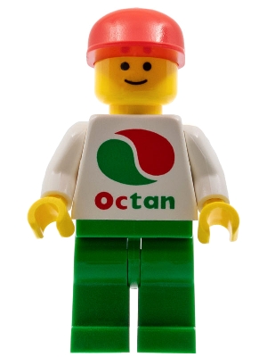 Octan - White Logo, Green Legs, Red Cap Long Bill &#40;Reissue&#41;