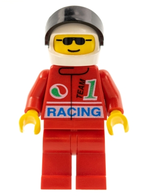 Octan - Racing, Red Legs, White Helmet, Black Visor