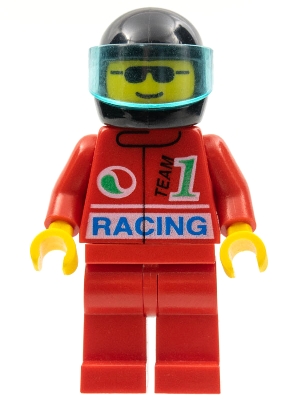 Octan - Racing, Red Legs, Black Helmet, Trans-Light Blue Visor