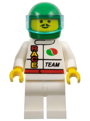 Octan - Race Team, White Legs, Green Helmet, Trans-Light Blue Visor