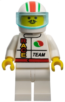 Octan - Race Team, White Legs, White Red/Green Striped Helmet, Trans-Light Blue Visor