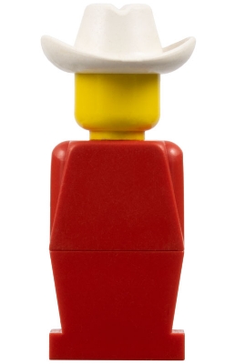 Legoland - Red Torso, Red Legs, White Cowboy Hat