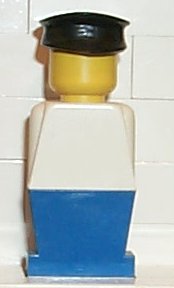 Legoland - White Torso, Blue Legs, Black Hat