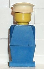 Legoland - Blue Torso, Blue Legs, White Hat