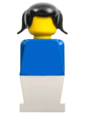 Legoland - Blue Torso, White Legs, Black Pigtails Hair