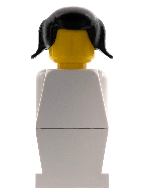 Legoland - White Torso, White Legs, Black Pigtails Hair