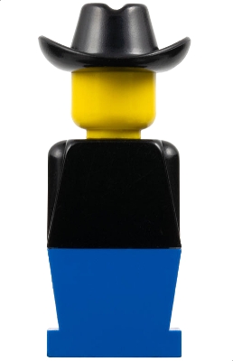 Legoland - Black Torso, Blue Legs, Black Cowboy Hat