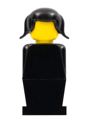 Legoland - Black Torso, Black Legs, Black Pigtails Hair