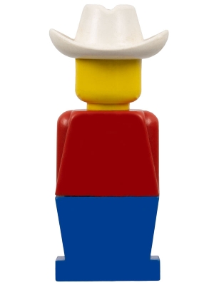 Legoland - Red Torso, Blue Legs, White Cowboy Hat