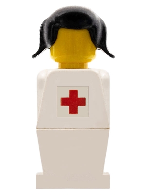 Doctor, Woman, White Jacket with Red Cross, White Legs, Black Pigtails