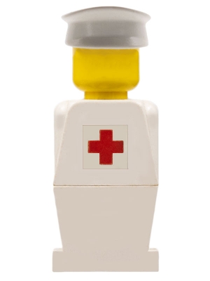 Legoland - White Torso, White Legs, White Hat, Red Cross Sticker