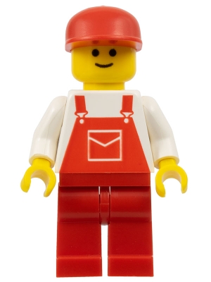 Overalls Red with Pocket, Red Legs, Red Cap