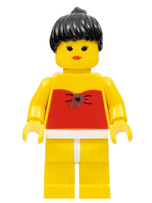 Woman, Red Swimsuit, Black Hair - Closed Mouth