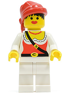 Pirate Female, White Legs, Red Bandana