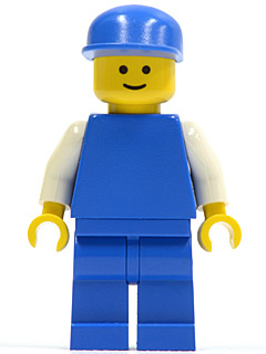 Plain Blue Torso with White Arms, Blue Legs, Blue Cap