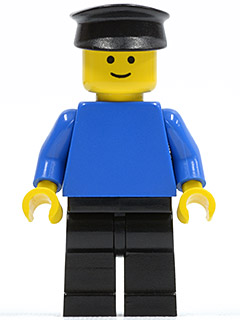Plain Blue Torso with Blue Arms, Black Legs, Black Hat