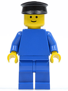 Plain Blue Torso with Blue Arms, Blue Legs, Black Hat