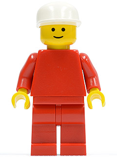 Plain Red Torso with Red Arms, Red Legs, White Cap