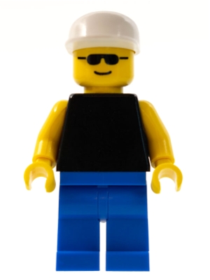 Plain Black Torso with Yellow Arms, Blue Legs, Sunglasses, White Cap