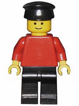 Plain Red Torso with Red Arms, Black Legs, Black Hat