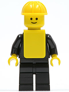 Plain Black Torso with Black Arms, Black Legs, Yellow Construction Helmet, Yellow Vest