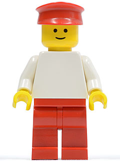 Plain White Torso with White Arms, Red Legs, Red Hat