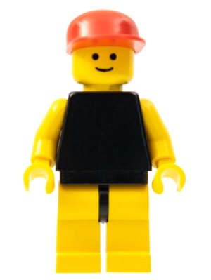 Plain Black Torso with Yellow Arms, Yellow Legs, Red Cap
