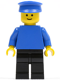Plain Blue Torso with Blue Arms, Black Legs, Blue Hat