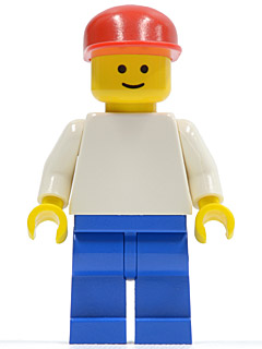 Plain White Torso with White Arms, Blue Legs, Red Cap