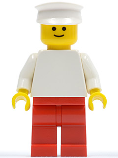 Plain White Torso with White Arms, Red Legs, White Hat