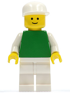 Plain Green Torso with White Arms, White Legs, White Cap