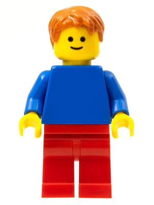 Plain Blue Torso with Blue Arms, Red Legs, Dark Orange Hair