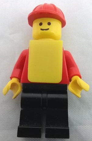 Plain Red Torso with Red Arms, Black Legs, Red Construction Helmet, Yellow Vest