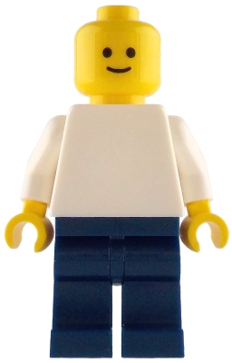 White Torso, Dark Blue Legs, Neutral Face