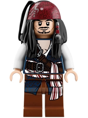 Captain Jack Sparrow Filigree Vest - White Open Shirt