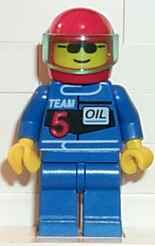 Racing Team 5, Red Helmet, Trans-Light Blue Visor