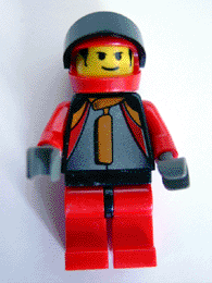 Racer Driver, Car 84, Red/Black, Red Flame Helmet