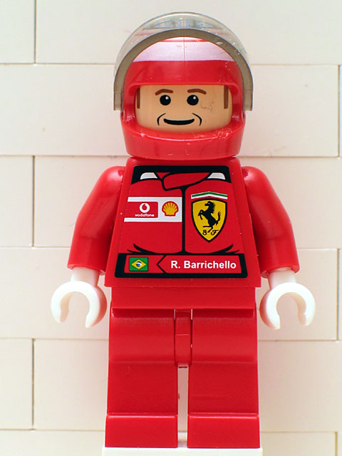 Race Driver, Red Torso, Red Legs, White Helmet, Ferrari