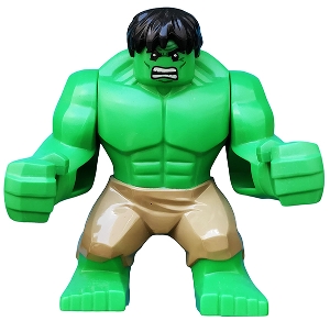 Hulk (Big Fig), Black Hair, Dark Tan Pants