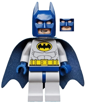 Batman, Light Bluish Gray Suit, Dark Blue Cape and 55704 Cowl